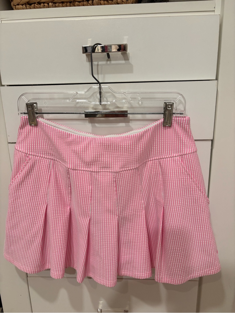 Lilly Pulitzer Pink Striped Pleated Skater Skirt - Picture 3 of 6